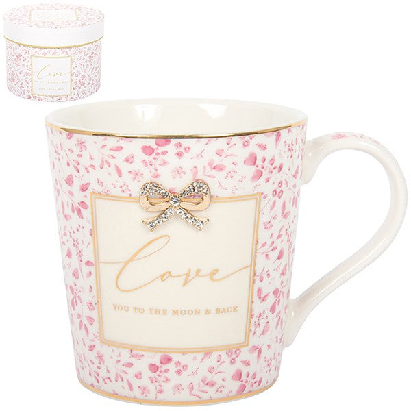 Hearts Design Mug Rose Love