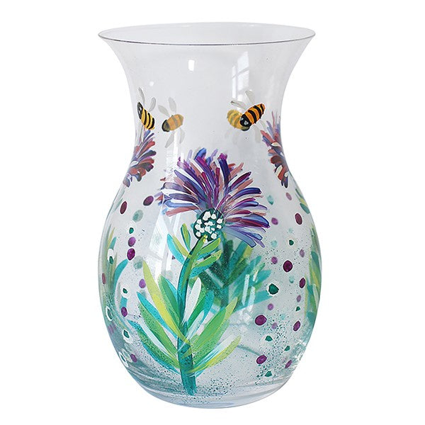 Flower Vase Glass Thistle