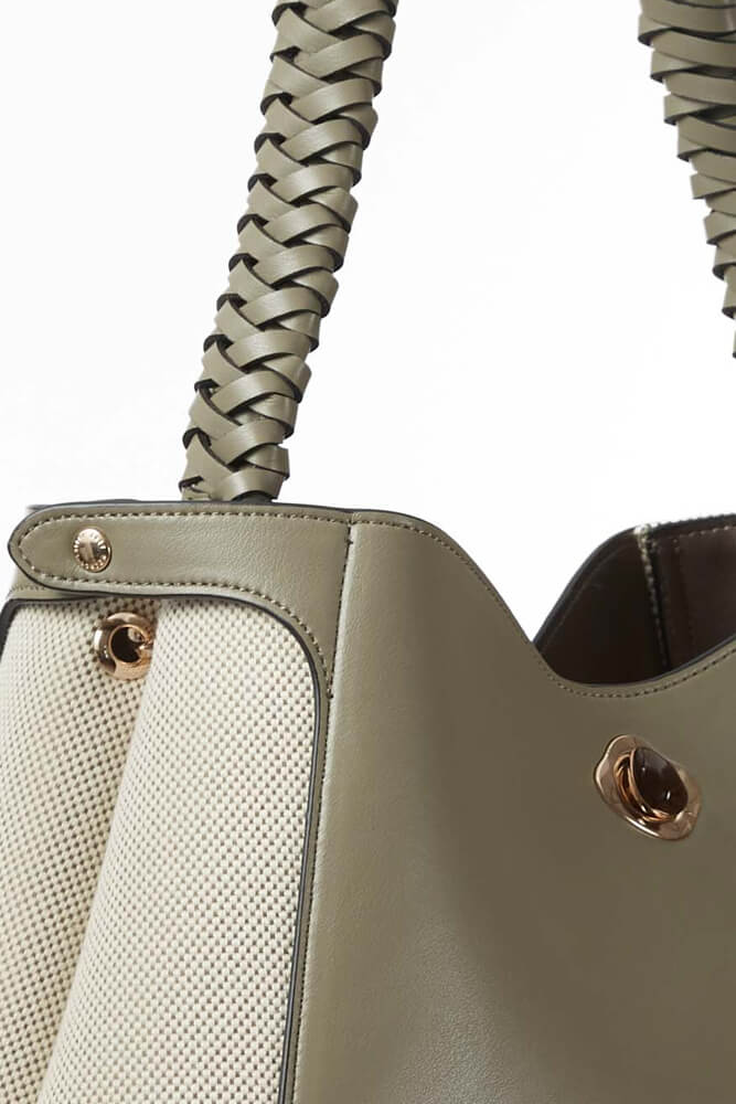 Luella Grey Adriana Woven Handle Hobo Sage