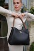 Luella Grey Adriana Woven Handle Hobo Black