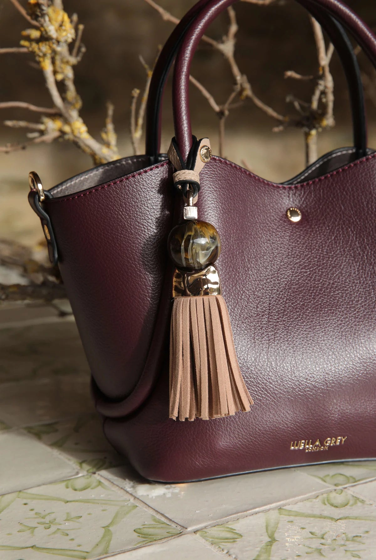 Luella Grey Flo Crossbody Bag Cherry/Mushroom