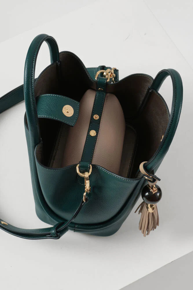 Luella Grey Flo Crossbody Bag Peacock/Mushroom