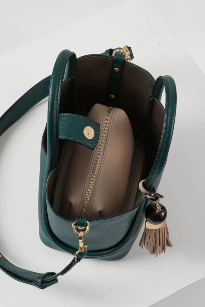 Luella Grey Flo Crossbody Bag Peacock/Mushroom