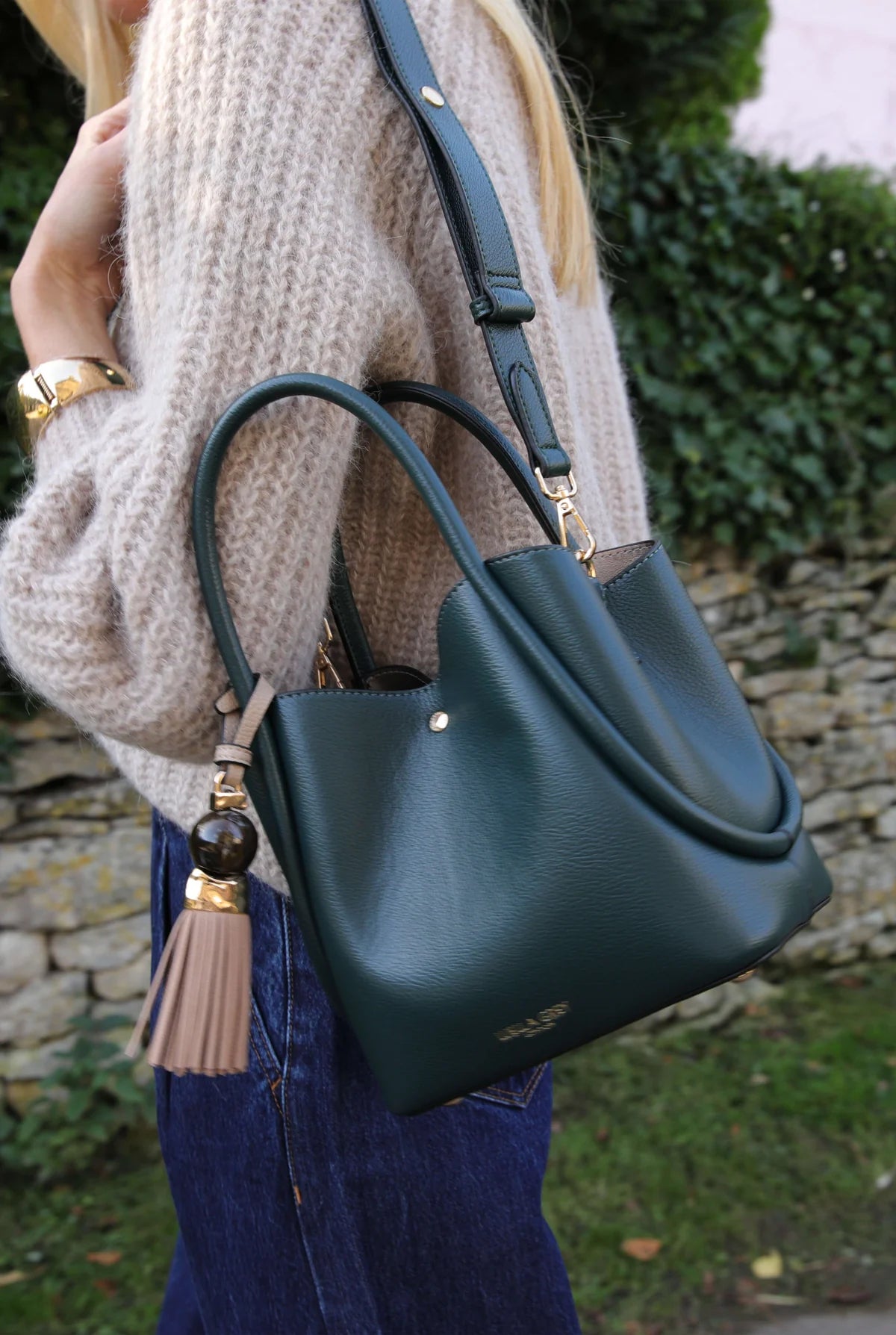 Luella Grey Flo Crossbody Bag Peacock/Mushroom