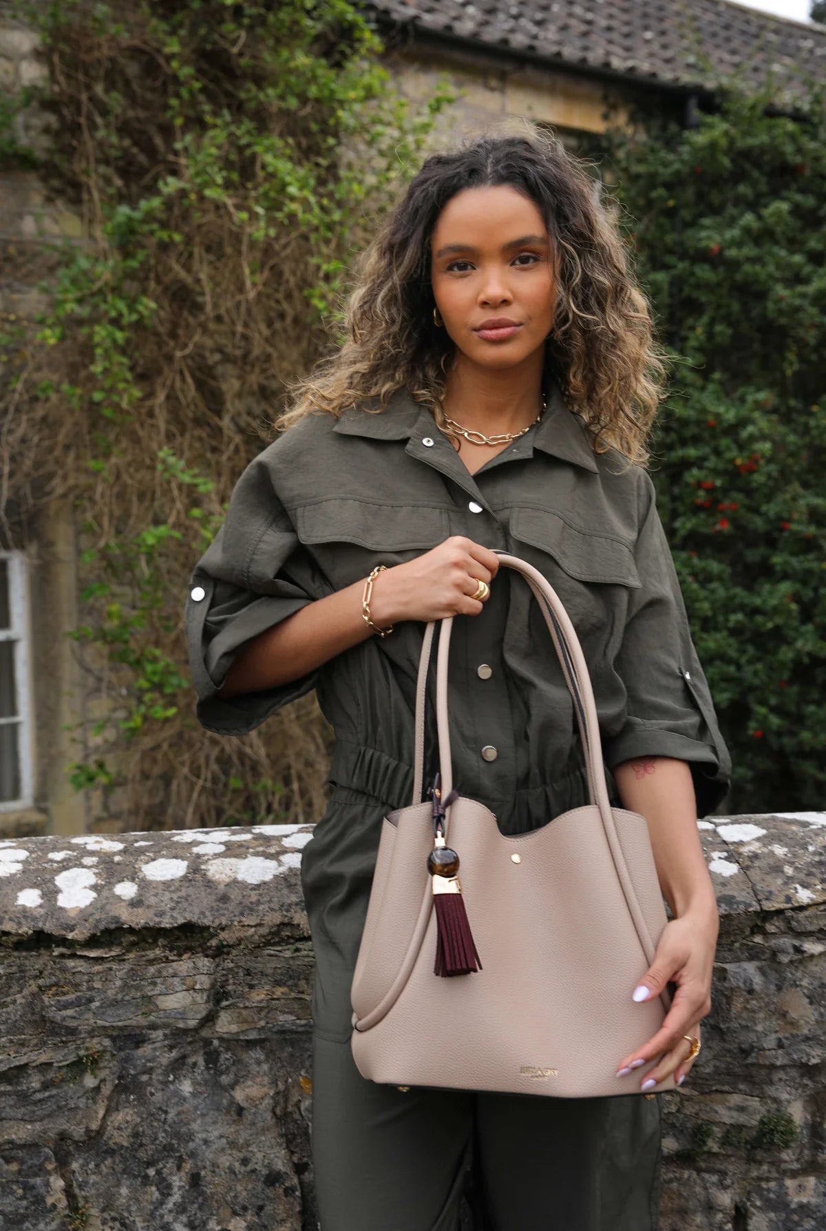 Luella Grey Floella Tote Bag Mushroom