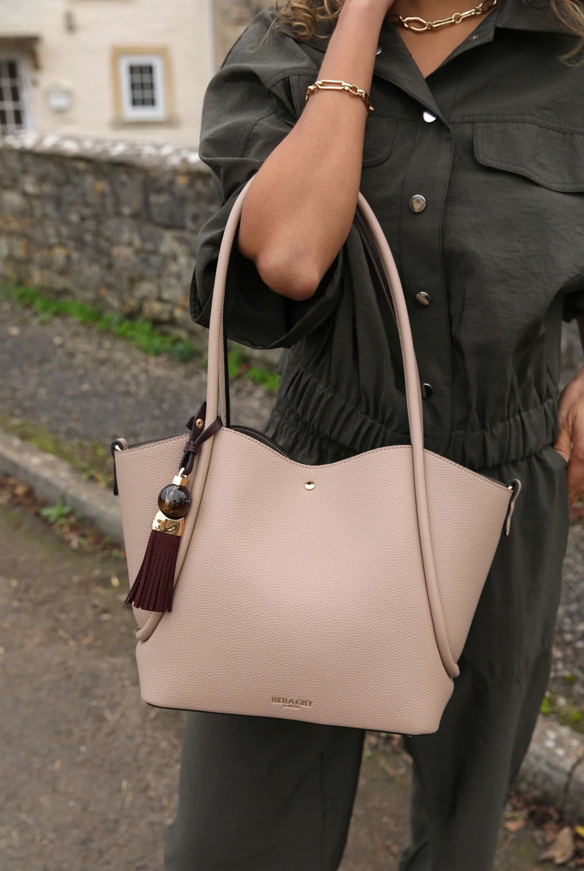 Luella Grey Floella Tote Bag Mushroom