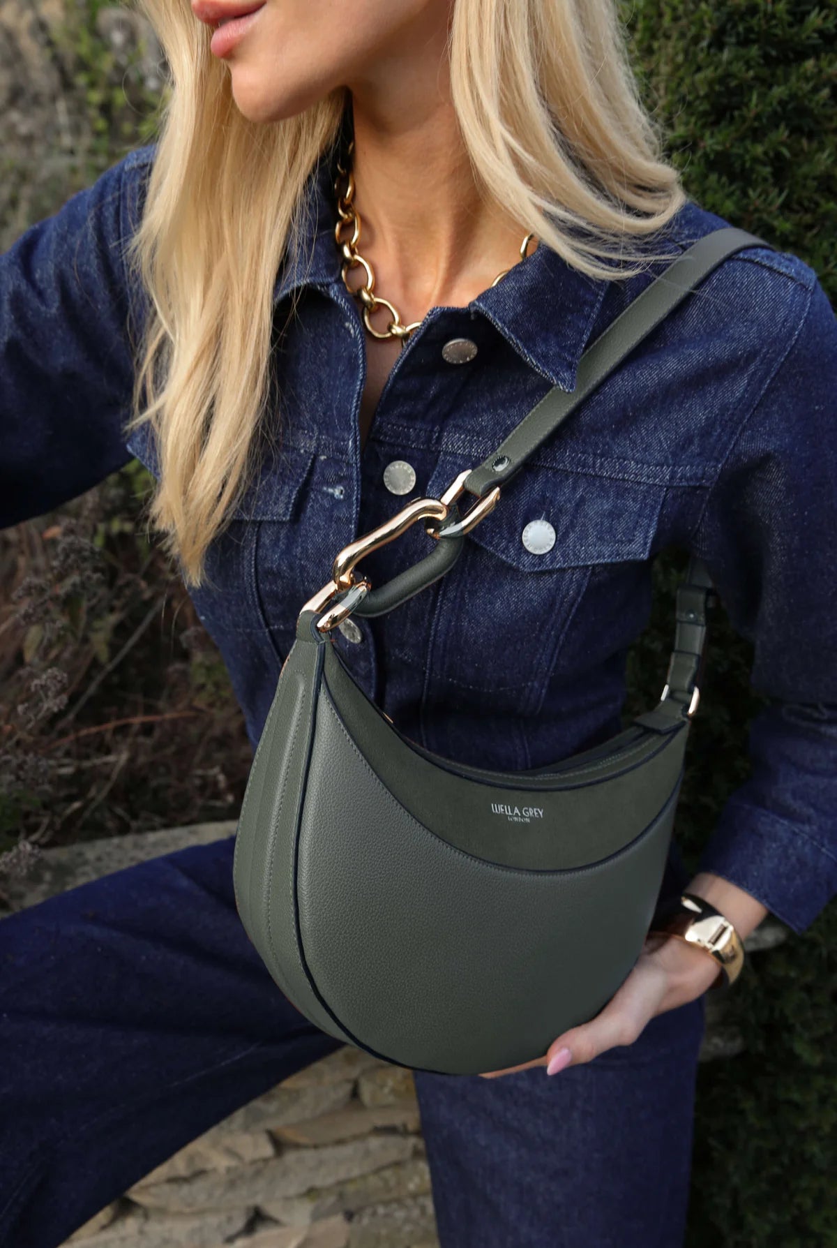 Luella Grey Hester Shoulder Bag Khaki