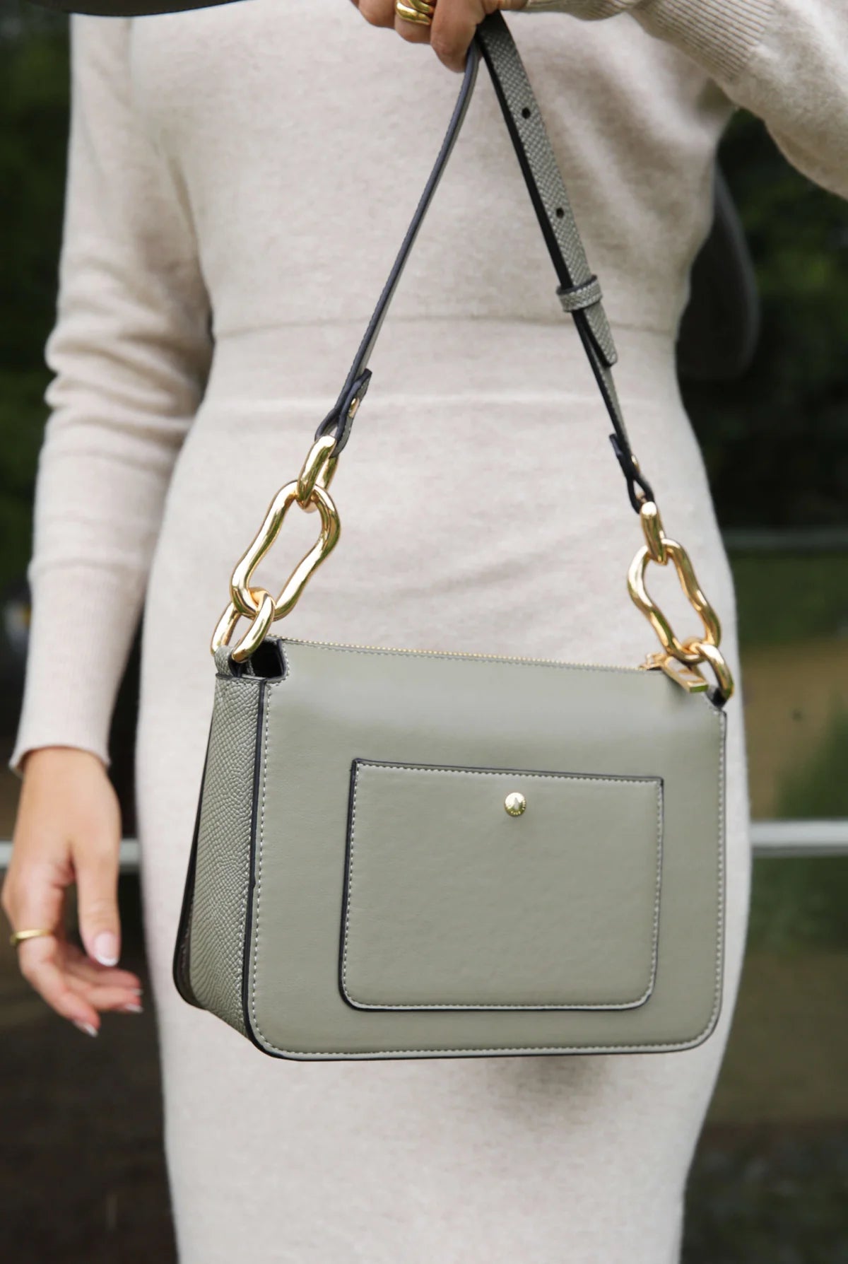 Luella Grey Margarita Zip Top Crossbody Sage