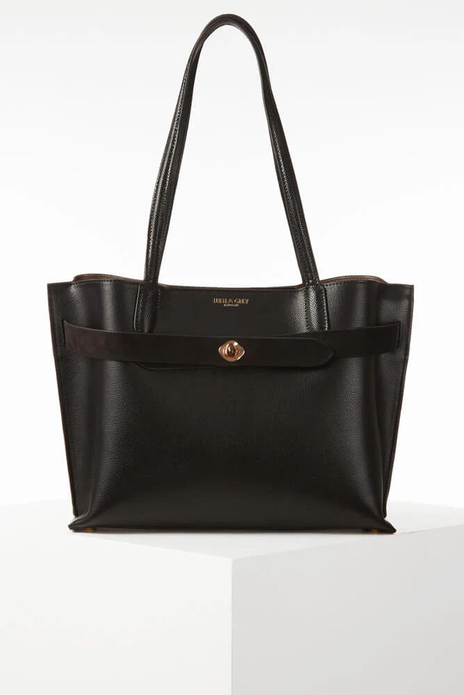 Luella Grey Oriana Laptop Tote Bag Black