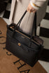 Luella Grey Oriana Laptop Tote Bag Black