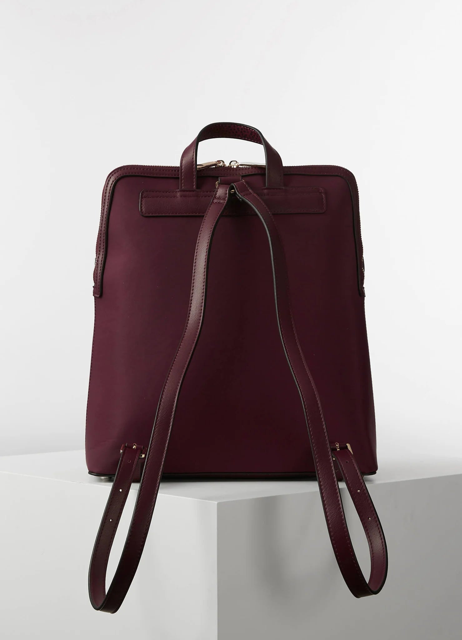 Luella Grey Penelope Laptop Nylon Backpack Damson