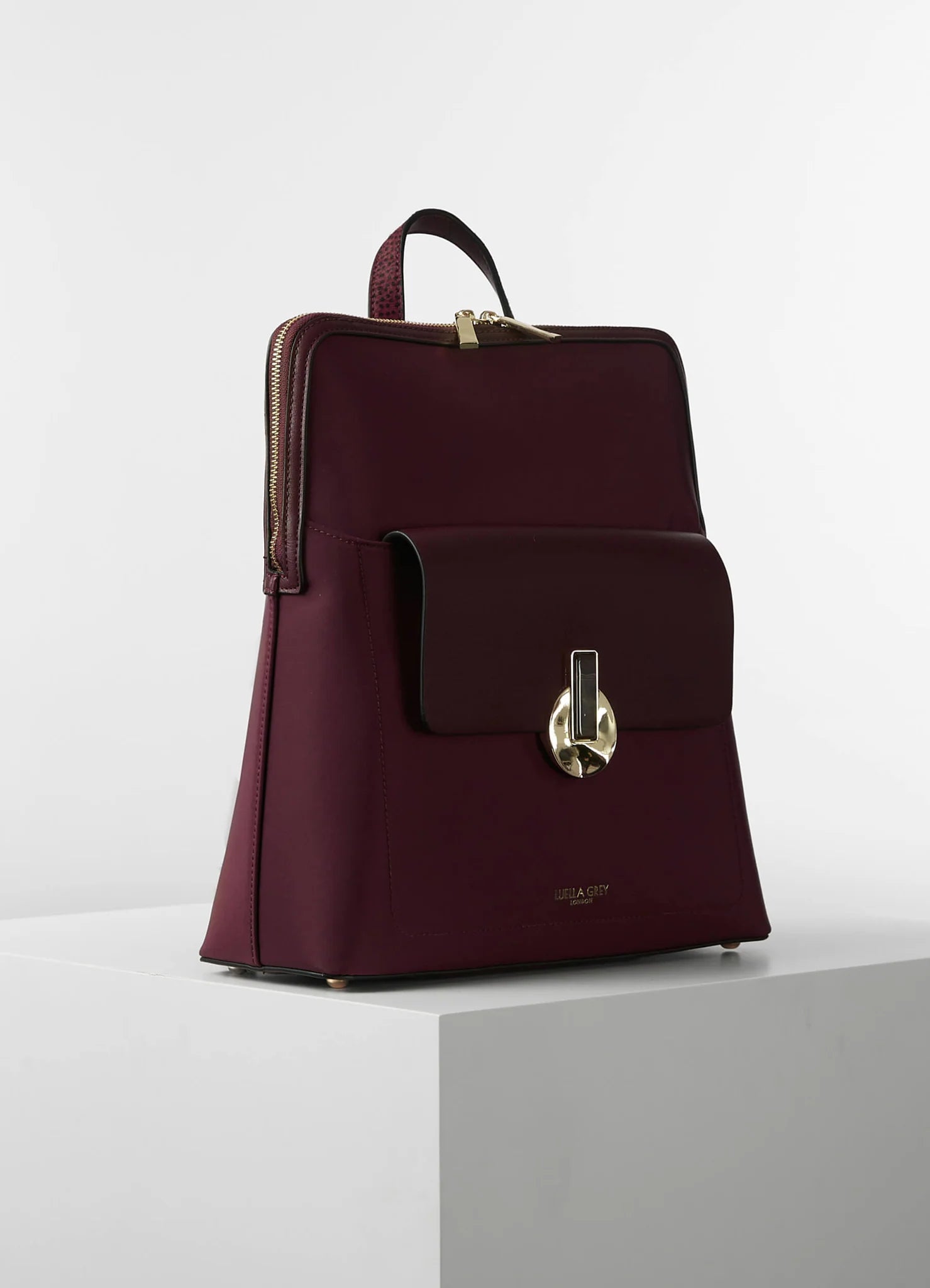 Luella Grey Penelope Laptop Nylon Backpack Damson