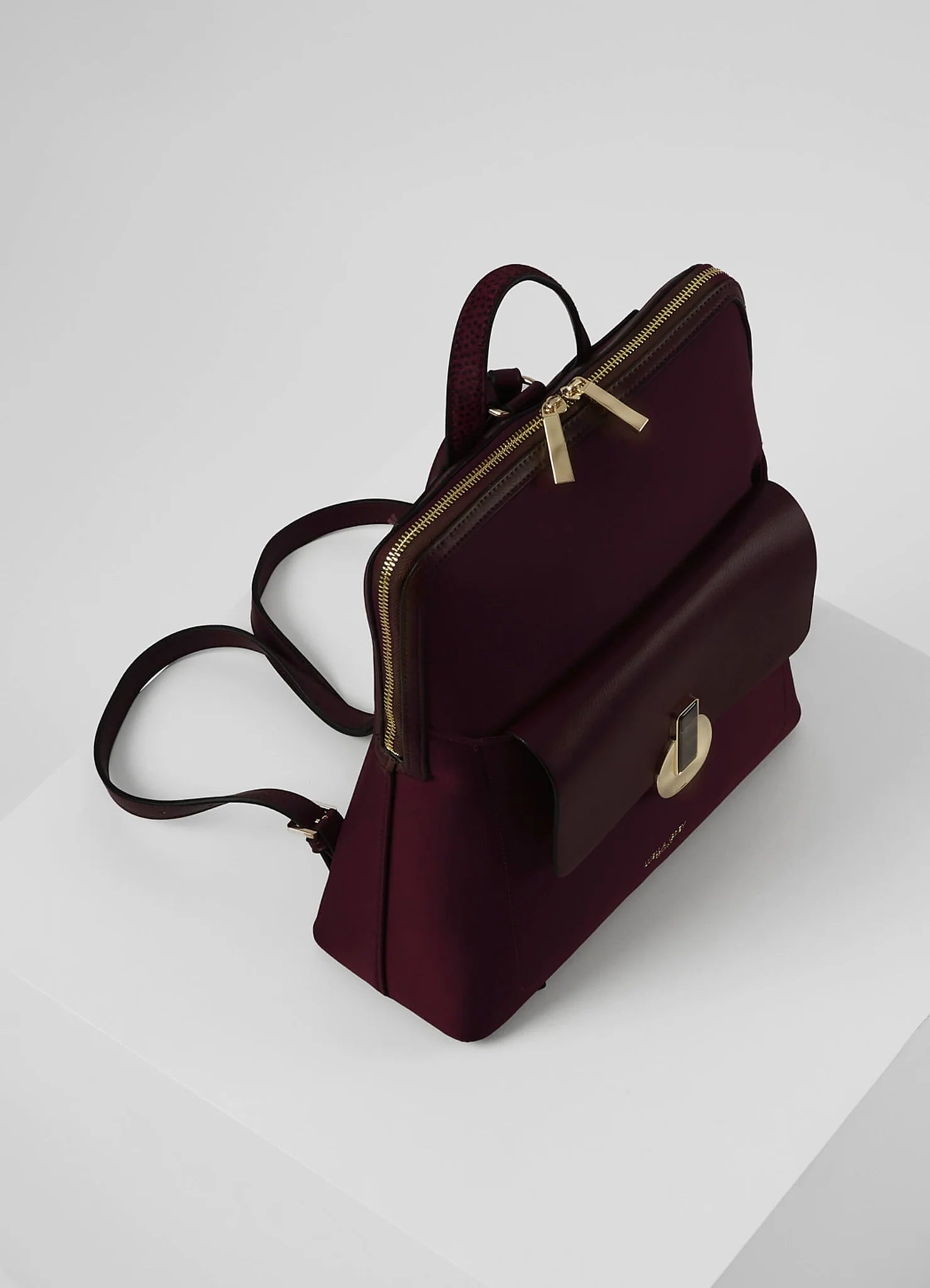 Luella Grey Penelope Laptop Nylon Backpack Damson