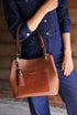 Luella Grey Sienna Hobo Tote Bag Conker
