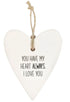 Loving Hearts Always Ceramic Hanger