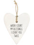 Loving Hearts Blessings Ceramic Hanger
