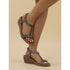 Lunar Macie Pewter Wedge Sandal