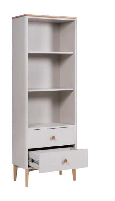 Cashmere Painted Bookcase Unit With Drawers