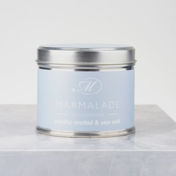 Pacific Orchid & Sea Salt Medium Tin Candle by Marmalade of London