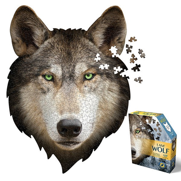 Madd Capp I Am Wolf, Animal Shaped 550 Piece Jigsaw Puzzle