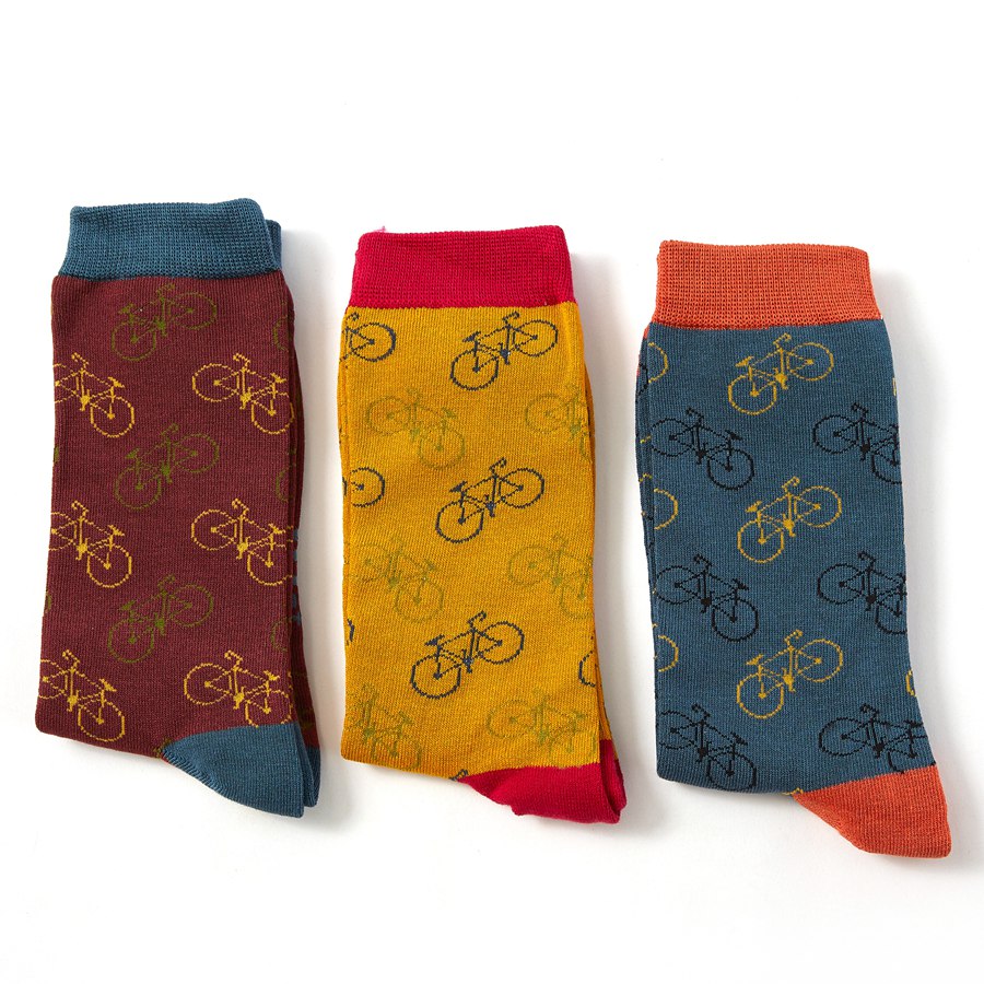 Mr Heron Little Bikes Socks Box  3 Pairs