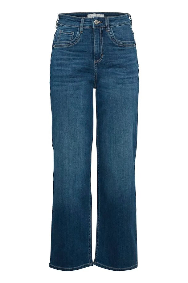 Fransa Over Hanna Jeans Mid Blue Denim