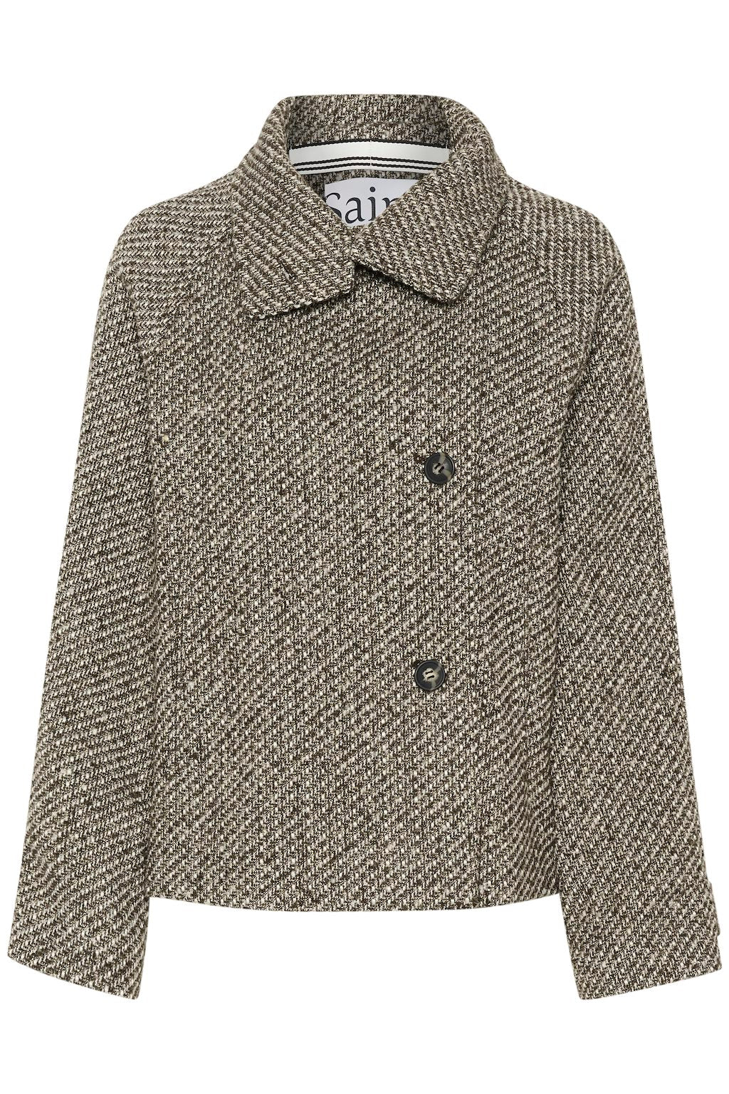 Saint Tropez Fawn Short Coat Mist Grey Melange