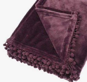 Walton & Co- Cashmere Touch Fleece Throw Mulberry