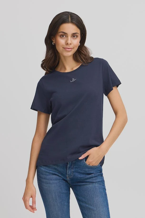 Fransa Tima T-shirt Navy Blazer Mix