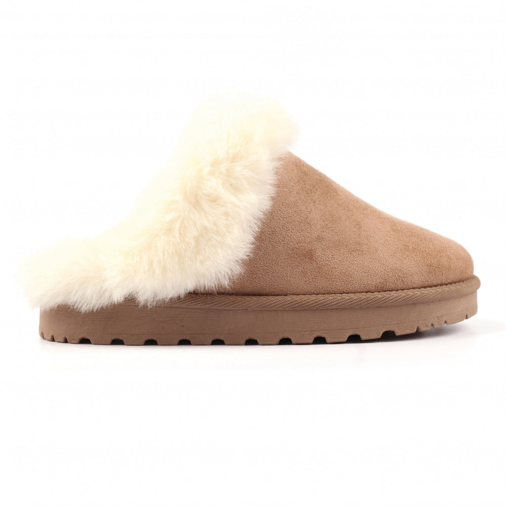Lunar Nevis Mink Slipper (Removable Back Strap)