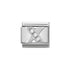 Nomination Silver CZ Initial X Charm