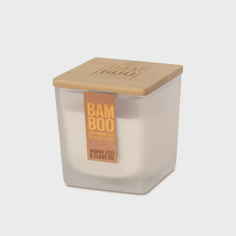 Large Orange Zest & Clove Bamboo Candle