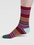 Thought Haiden Striped Bamboo Socks Elderberry Purple 7-11