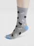 Thought Celia Chicken Organic Cotton Socks Light Grey Marl 4-7