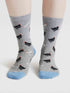 Thought Celia Chicken Organic Cotton Socks Light Grey Marl 4-7