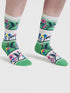 Thought Fraya Floral Garden Bamboo Socks Apple Green 4-7