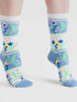 Thought Fraya Floral Garden Bamboo Socks Violet Blue 4-7