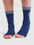 Thought Ivie You're The Best Organic Cotton Socks Indigo Blue 4-7