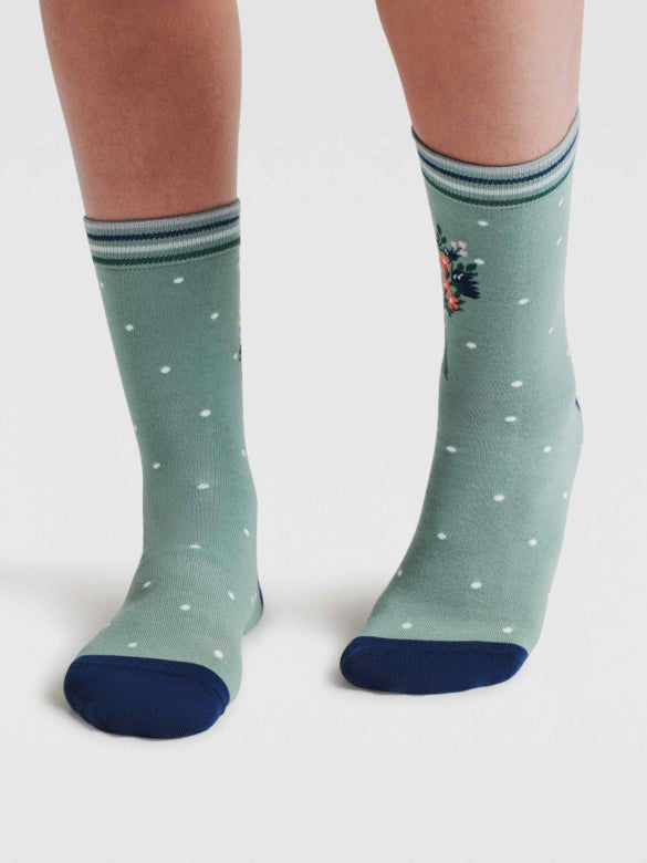 Thought Ivie You're The Best Organic Cotton Socks Pistachio Green 4-7