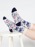 Thought Floral Insect Bamboo Socks Ecru Butterfly 4-7