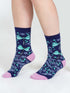 Thought Floral Insect Bamboo Socks Blue Dragonfly 4-7