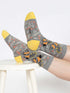 Thought Floral Insect Bamboo Socks Grey Bee 4-7