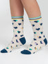 Thought Leopard Heart Bamboo Socks Ecru 4-7