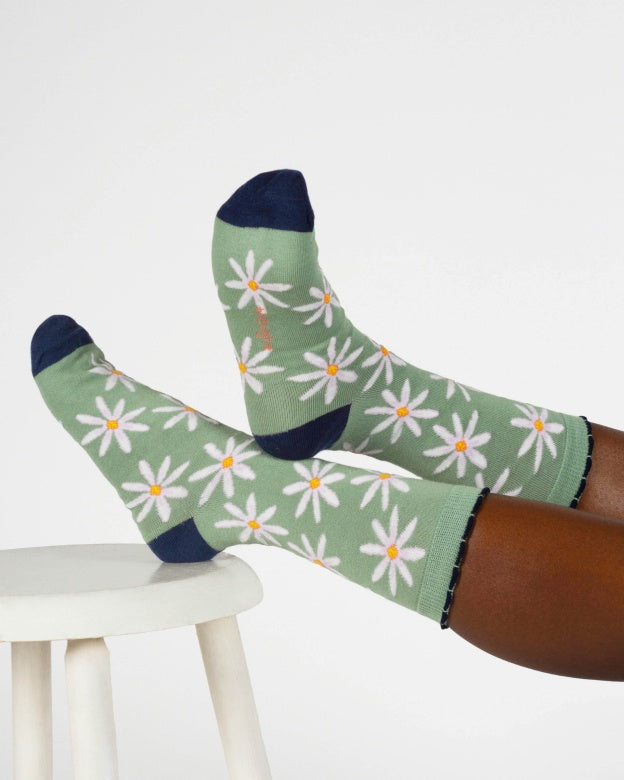 Thought Birth Flower Bamboo Socks Daisy 4-7