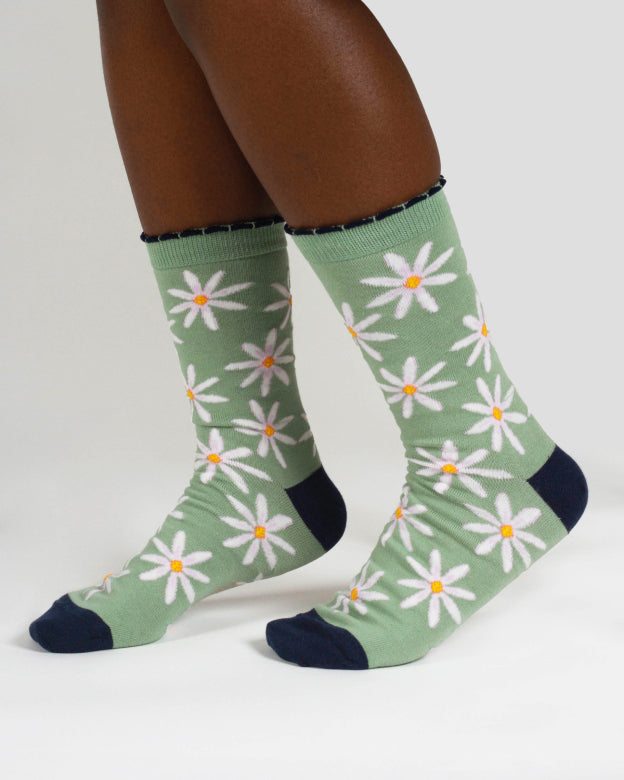 Thought Birth Flower Bamboo Socks Daisy 4-7