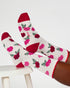 Thought Birth Flower Bamboo Socks Rose 4-7