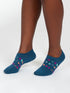 Thought Multi Heart No Show Bamboo Socks Teal Multi 4-7