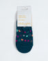 Thought Multi Heart No Show Bamboo Socks Teal Multi 4-7