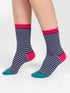 Thought Stripe Bamboo Crew Socks Blue Multi 4-7