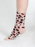 Thought Leopard Long Organic Cotton Crew Socks Neutral 4-7